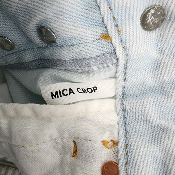 GRLFRND Button Fly Super High Rise Straight Leg Mica Crop Jeans In Romeo Size 27 - Picture 8 of 9